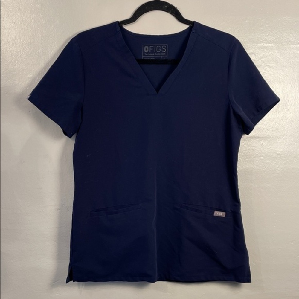 Figs Women's Deep Blue Short Sleeve Top